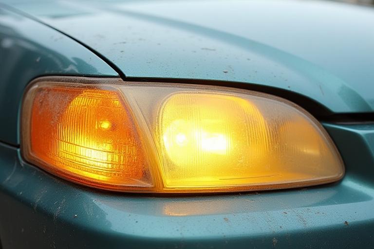 Faro anteriore opaco e ingiallito